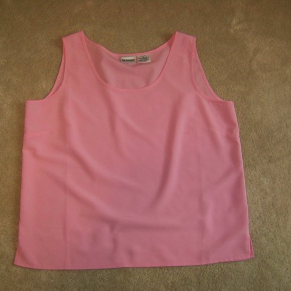 Liz Baker Pink Sheer Blouse with 2 Shells Size 14 - Picture 8 of 16